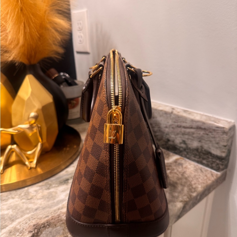 Louis Vuitton Brown Checkered Satchel - Picture 3 of 6